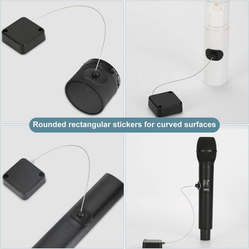 LORADAR Retractable Cable Lock with Double-Sided Adhesive, Remote Control Security Lock, Anti-Lost Rope for TV, DVD,