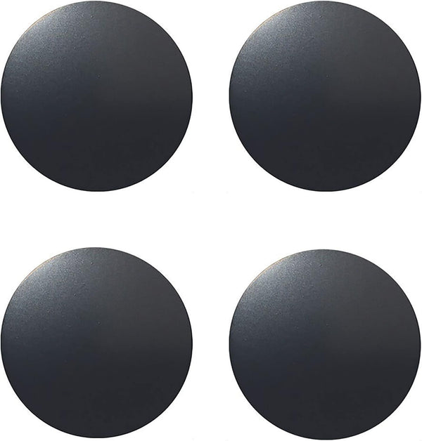 SALEX Replacement Metal Plates Set for Magnetic Car Phone Holders, 4 Pack Black Round Iron Discs with 3M Adhesive
