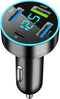 4 Port USB Car Charger Adapter, Car Charger USB C with Voltage Display PD 3.0 & QC 3.0 Fast Charging for iPhone,