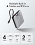VRURC 10000mAh 22.5W Pack, 17 16 15 Portable Charger with Built-in Cable, Fast Charging USB C Battery Cell Phone Power
