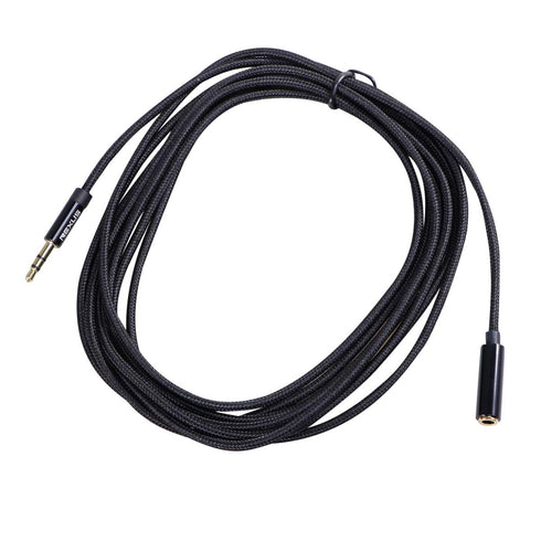 Healifty 3 Meter Cord Microphone Headphone Mic 3.5mm Extension Cable for Speakers, Cellphones, and Computers (Black)