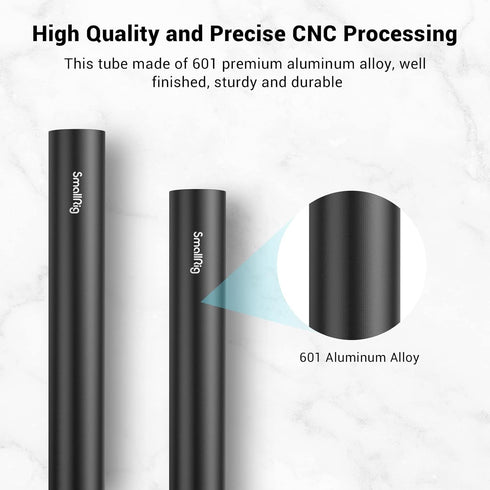 SmallRig 4 Inches Black Aluminum Alloy 15mm Rod, Pack of 2-1049