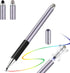 Honiha Stylus Pen for iPad, 3 in 1 Magnetic Pencil with High Sensitivity Disc, Fiber & Rubber Tip - Space Grey