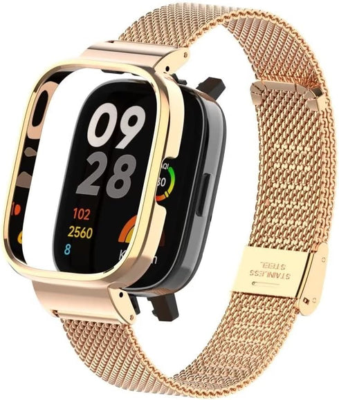 Compatible for Redmi Watch 3 Bands, Stainless Steel Metal Replacement Strap for Xiaomi Redmi Watch 3 Smart Watch