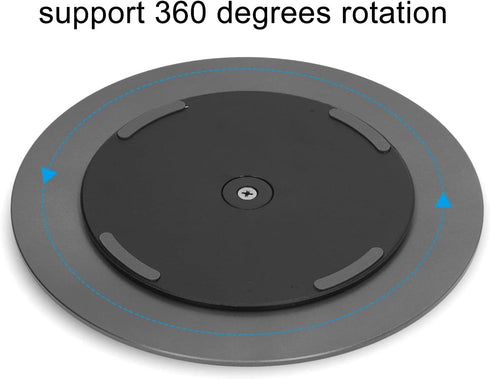 MUNEFE Swivel Monitor Stand, Aluminum Alloy Monitor Turntable Stand, Turntable Desin Lazy Stand for Laptop Poed Pls