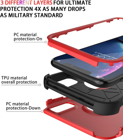 Diverbox Heavy Duty iPhone XR Case - Shockproof, Dropproof, Dust-Proof Protection for Apple iPhone Xr.