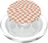 Checkered Swirl Checkerboard Indie Aesthetic, Peach Brown PopSockets MagSafe PopGrip for iPhone