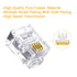 RJ11 Connectors 25 Pack, 6P4C Plug Telephone Modular Plug Phone Jack Adapter for Telephone Cord Connector