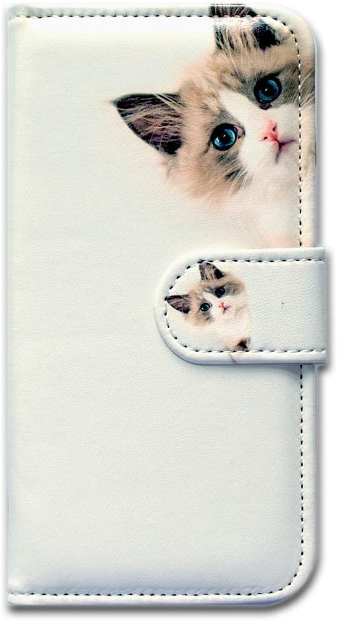 Case for Samsung Galaxy Note 20 Ultra 5G, Cute Brown Cat Leather Flip Phone Wallet Cover with Card Slot