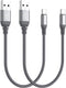 USB C Cable 0.5ft 2-Pack, Fast Charging Nylon Braided Cord for iPhone 15 Pro Max, Samsung Galaxy S10+, LG G7, Pixel 2