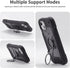 iPhone 14 Plus Case 6.7" - Heavy-Duty Rugged Cover (Black) with Ring Stand, 2 Glass Screen Protectors & 1 Camera Lens