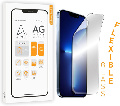 ARMOR Anti-Glare Flexible Glass Screen Protector for iPhone 13 Pro / 13, Anti Blue-Light Protection