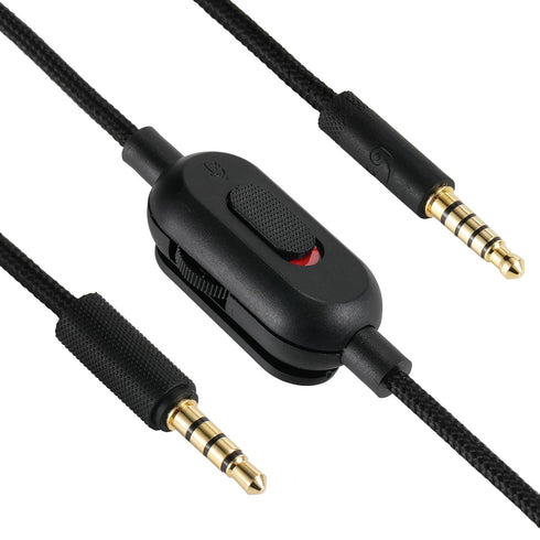 Replacement Audio Cable for G433 Headphones, Aux Cord Braided Wire with Volume Control & Mic Mute for Logitech G Pro X
