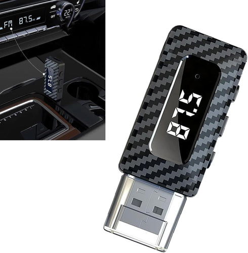 Cuymoap Car USB Bluetooth Receiver, 5.3 Chip Wireless FM Transmitter with LED Display,