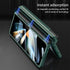 for Samsung Galaxy Z Fold 3 Case, with Wrist Strap & Screen Protector & S Pen Slot, Magnetic Hinge Protective Bumper