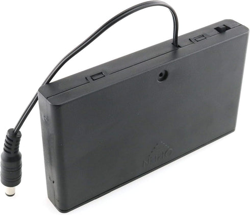8 x AA Battery Holder 8x1.5V 12V Black Battery Case Box with ON/Off Switch and DC 5.5x2.1mm Male Connector