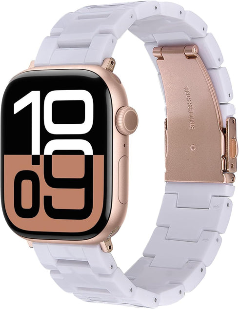 V-MORO Resin Band Compatible with Apple Watch Bands Series 10/9/8/7, 41mm 42mm 40mm 38mm Fashion Strap