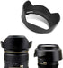 HB-53 Black Plastic Camera Lens Hood for Nikon AF-S 24-120mm f/4G ED VR Lenses