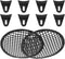 Unifizz Car 2pcs Audio Speaker Cover, Metal Mesh Subwoofer Grill Horn Guard 8 Inch, Black