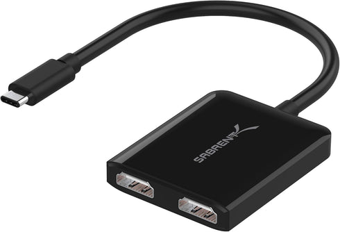 SABRENT USB Type C Dual HDMI Adapter [Supports Up to Two 4K 30Hz