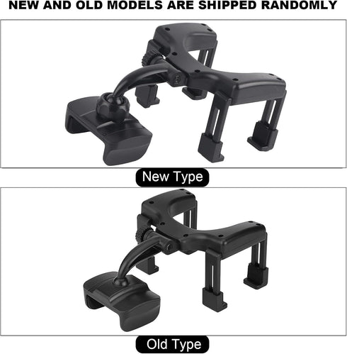 Keenso Rearview Mirror Mount Grip Clip, 360° Phone Holder Stand for Cell Phone & GPS