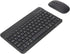 PUSOKEI Compact Wireless Keyboard and Mouse Combo, Thin Silent 1600 DPI Set for Windows, Desktop, PC (Black)