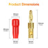 Diospyros 4 mm Gold Plated Open Screw Type Speaker Connector - 12 Count (1 Pack of 6 Pairs)