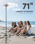 RISEOFLE 71 Phone Tripod & Selfie Stick, Portable All in One Extendable Cell Phone Tripod Stand, with Wireless Remote