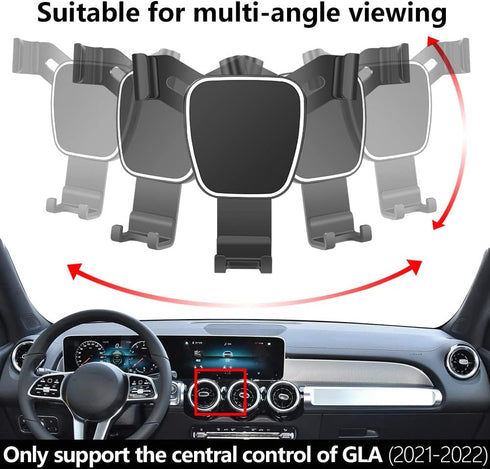 Car Phone Holder for Mercedes Benz GLA 2021-2025, Auto Accessories Navigation Bracket Mobile Cell Phone Mount