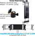 Aluminum Tripod Mount Adapter for iPad, 360 Rotatable Tablet Holder Compatible with iPad Air/Mini, Samsung Tab, and
