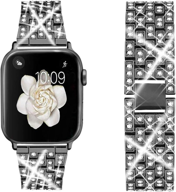 Dsytom Bing Bands for Apple Watch, Compatible with 38mm-49mm, Jewelry Replacement Strap for iWatch Series