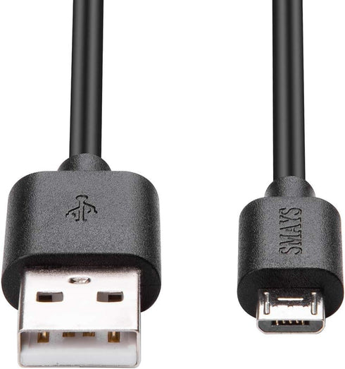 Smays 2-Pack 25ft Power Extension Cable Compatible for WyzeCam, Wyze Cam Pan, Nest Cam Indoor, Blink, Yi Camera, USB to Micro USB Charging Cord (Black) by Smays