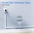 Yecaye 113in 2 W0.59in H0.4in, Cord Hider, One-Cord Cable Concealer, Cord Covers for Wires on Wall, Easy Install Cable