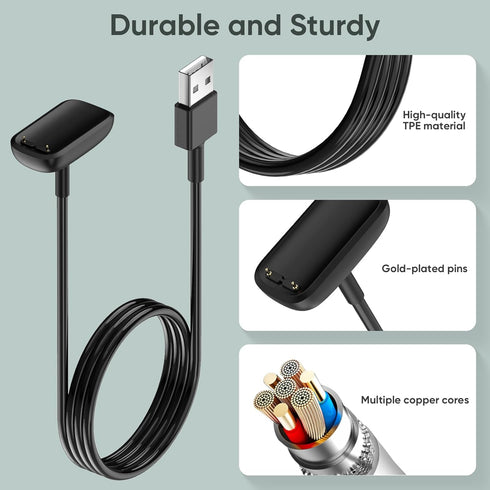 Charging Cable for Fitbit Charge 6, Replacement Charger (3.3ft)