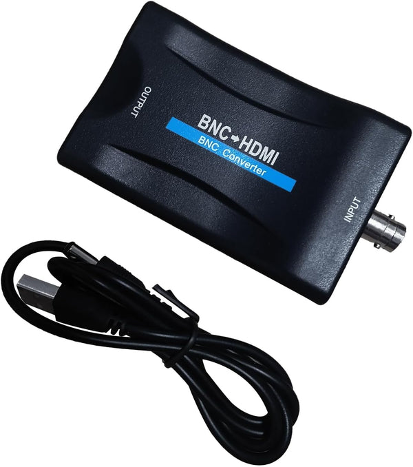 Coax to HDMI Adapter, BNC to HDMI Converter, CVBS PAL/NTSC BNC to HDMI Adapter for Security Camera, Monitor