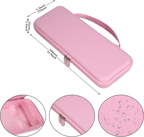 Aproca Pink Hard Travel Storage Case for Logitech K380 Multi-Device Bluetooth Keyboard and Pebble M350 Mouse