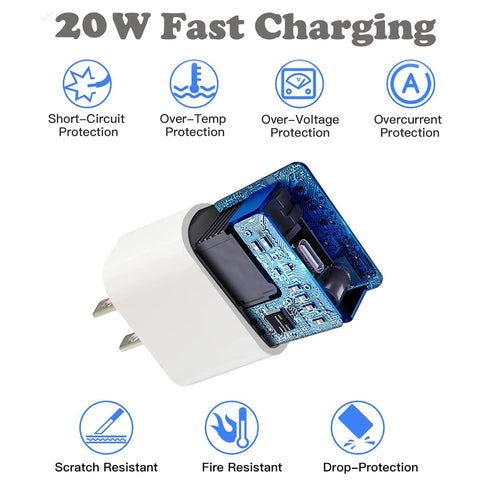 iPad Charger Fast Charging 10Ft for iPad Pro 12.9/11 inch, iPad 10.9 inch 2022, iPad Air 5th, USB C Power Adapter