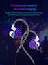 YINYOO KBEAR Storm Professional IEM Earphones for Musicians, Singers & Drummers, Hi-Res Detachable Silver-Plated Cable.