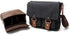 Waterproof Camera Bag/Case, Vintage Canvas Leather Trim DSLR SLR Shoulder Messenger Sling Bag for Nikon, Canon, Sony,