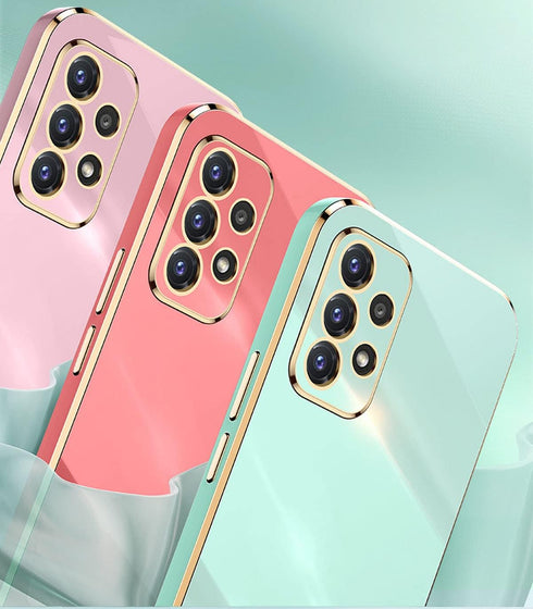 Compatible with Galaxy A32 5G Case - Cute Full Camera Lens Protection & Electroplate Shockproof Edge