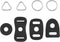Micro Traders Set of 4 Camera Strap Eyelet Split Adapter Camera Strap Triangular Split