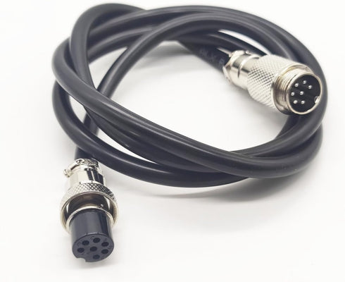 3.28 ft GX20 7 Pin Male to Female Head Aviation Cordset, GX20 7Pins Female to Male Connector Electrical Cable Panel Mount Circular Metal Aviation Adapter Cordset for Ships 18AWG (1meter)