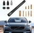 Ywdiml 4.7 inch 2Screw 9Adapter 2Rings, Carbon Fiber Car Short Antenna, American Flag Vehicle Radio Billet Antenna