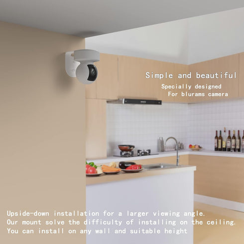 Metal Wall Mount for Kasa Indoor Pan/Tilt Smart Security Camera, Upside Down or Upright, Pack of 2