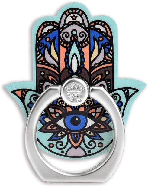 Velvet Caviar Cell Phone Ring Holder - Finger Ring & Stand for iPhone, Galaxy, Most Smartphones (Hamsa Hand)