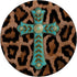 Leopard Cheetah Print Turquoise Teal Rodeo Southwest PopSockets Standard Grip