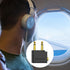 Gold Plated Airplane Headphone Adapter - Dual 3.5mm Male to Female, 3-Pack for Audio Jack & Earphones.