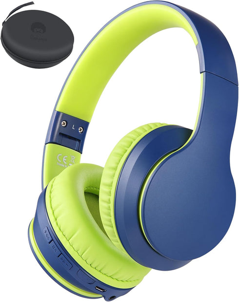 rockpapa E7 Over Ear Wireless Bluetooth Headphones with Mic, Travel Case, Foldable Wired/Wireless for Kids and Adults