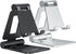Nulaxy 2 Pack Dual Folding Cell Phone Stand, Fully Adjustable Desktop Phone Holder Cradle for iPhone 15 14 13 12
