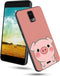 BLU View 3 Phone Case, Slim Soft TPU Silicone Cover with Cute Pink Pig Design, Shock-proof Protective Cover for Women